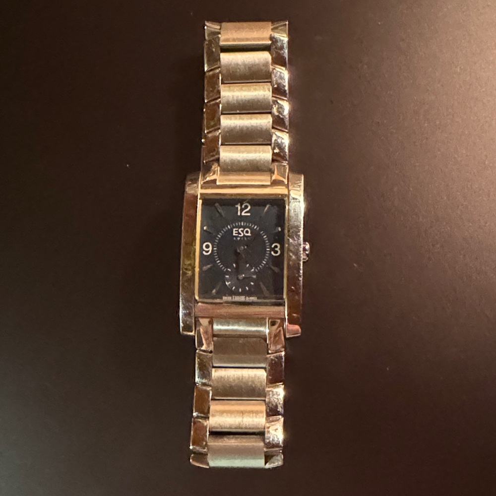 ESQ Silver and Blue Watch